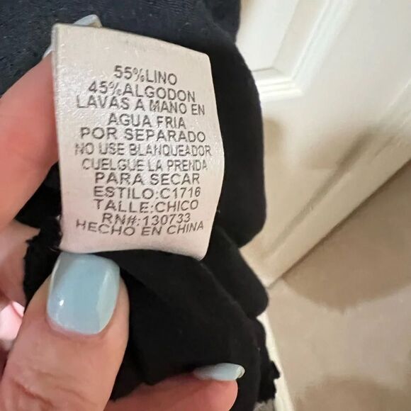 Umgee Linen Blend Boho Beachy High Low Frayed Hem Spring Summer Dress Size Small - Picture 12 of 13